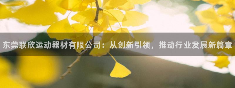 凯捷体育软件：东莞联欣运动器材有限公司：从创新引领，