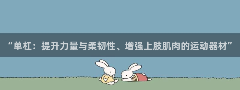 凯捷体育娱乐：“单杠：提升力量与柔韧性、增强上肢肌肉的运动器