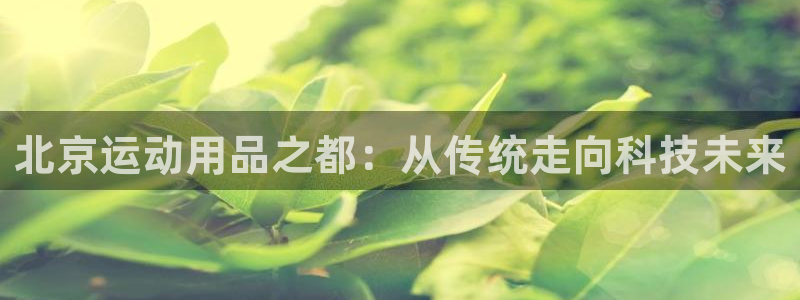 凯捷体育平台注册流程图：北京运动用品之都：从传统走向