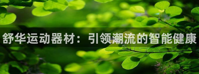 凯捷体育开户：舒华运动器材：引领潮流的智能健康